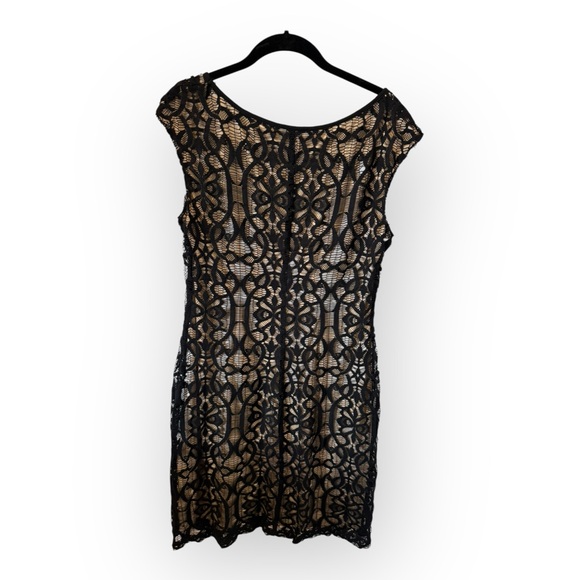 dressbarn Black Lace Overlay Midi Dress - Picture 3 of 8